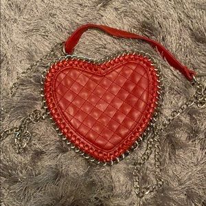 Red Heart Shaped Crossbody Bag